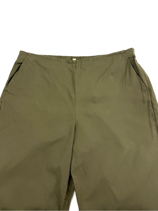 Eileen Fisher Olive Green Cotton Hemp Lantern Ankle Pant Easy Fit - Picture 6 of 12